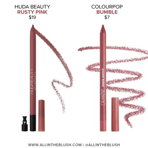 Lip Counturing, Huda Beauty Lip Liner, Colourpop Lippie Pencil, Huda Beauty Lip Contour, Rusty Pink, Lip Pencil Colors, Huda Beauty Lip, Luxurious Makeup, Lip Contour