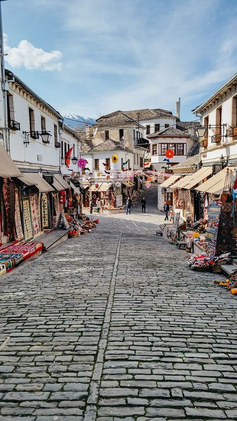 Travel To Albania, Gjirokaster Albania, Albania City, Albania Travel, Albanian Culture, Amazing Places To Visit, Stone City, Balkan Peninsula, Visit Places