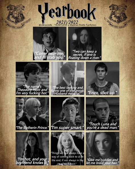 Slytherin Yearbook, Nothing Was The Same, Hogwarts Slytherin, The Riddle, Mattheo Riddle, Funky Glasses, Chapter 33, Mind Reader, Fantasy Wedding