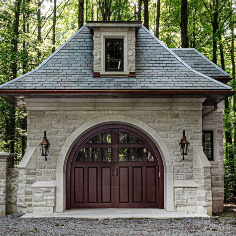 Step into your own fairytale with our Reserve® Wood Custom garage doors—the star of your storybook home. Crafted with an eye for subtlety and attention to detail, we turn your dreams into reality! Are you ready to embrace the magic? Send us a DM to create your dream garage door! Amazing work to our dealer and architect on this beautiful project! Install: @markhamgaragedoors | Architect: @hbeearchitecture #ClopayGarageDoor #CustomDoor #WoodGarageDoors #StorybookHome #CustomGarage Carriage Garage Doors, Garage Door Windows, Custom Garage Doors, Garage Exterior, Wood Garage Doors, Custom Garages, Dream Garage, Custom Door, Arch