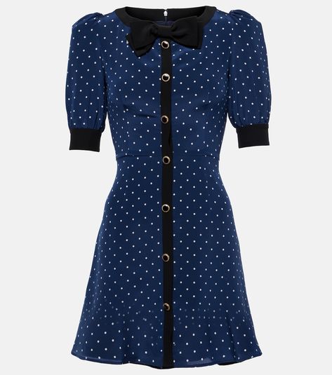 Plus Zise, Alessandra Rich, Silk Mini Dress, Van Cleef Arpels, Silk Crepe, Polka Dot Print, Lady Dior, Printed Mini Dress, Hermes Birkin