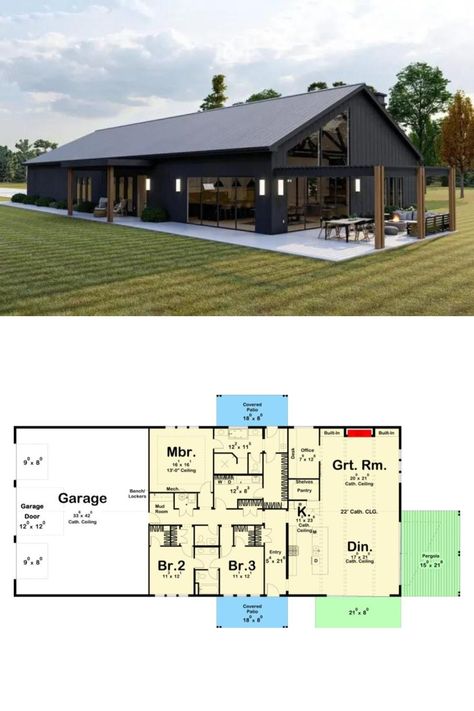 Neutral Barndominium, Bardominum Ideas Floor Plans With Shop, 40x60 Barndominium Floor Plans With Shop, Rectangle Barndominium Floor Plans, Barnodium Floor Plans With Shop, Shopdominium Floor Plans, Basic Barndominium Floor Plans, U Shaped Barndominium, Mountain Barndominium Ideas