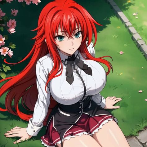 Rias High School Icons, Rias Pfp, Rias Grimoire Highschool Dxd, Rias Grimoire, School Icon, Demon Girl, Animation Art, Anime Fanart, Manga Anime