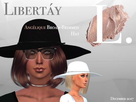 Elven Hairstyles, Hat Fedora, The Sims Resource, Sims Resource, Brim Hat, The Sims, Sims 4, Floppy Hat, Fedora