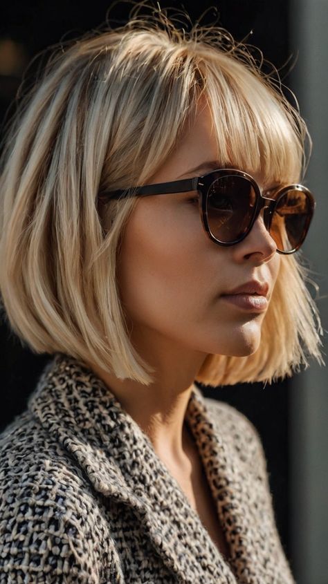 👑 Exclusive Latest Bob Hairstyles Short Bob Hairstyles | Must-Try Revolution 💖 Bleach Blonde Bob, Hair Bangs And Layers, Hairstyles Short Bob, Choppy Bob With Bangs, Inverted Bob Short, Latest Bob Hairstyles, Bangs And Layers, Bob Hairstyles Short, Trendy Bob