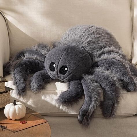 Amazon.com: Phantoscope Happy Halloween Spider Shaped Throw Pillow, Faux Fur Fluffy Tarantula Shaped Halloween Cushion Pillow, White, 9 x 16 inch : Home & Kitchen Halloween Cushion, Deep Gray, Cushion Pillow, Halloween Spider, Happy Halloween, Faux Fur, Throw Pillow, Throw Pillows, Pillows