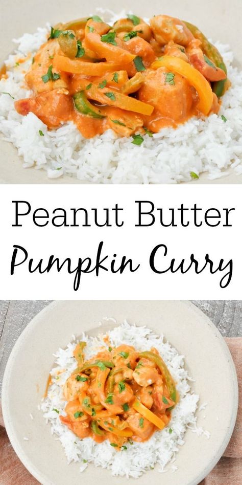 Savory Peanut Butter Recipes, Pumpkin Curry Recipe, Vegan Curries, Food Savoury, Suburban Kitchen, Pumpkin Recipes Dinner, Puree Recipes, Cooking Tree, Peanut Butter Chicken