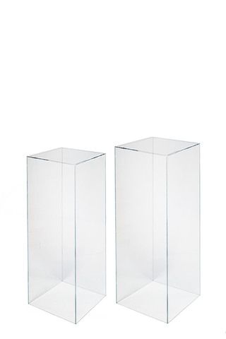 Set/2 Round Clear Acrylic Plinths : 300Dx880mmH + 320Dx900mmH - Holstens Art Hanging System, Cakes Floral, Wedding Centrepiece, Acrylic Vase, Event Display, Shimmer Wall, Acrylic Decor, Acrylic Table, Acrylic Display