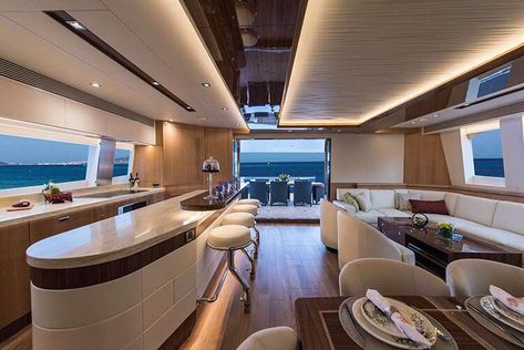 Riva Yachts, Cheap Interior Design, Luxury Yacht Interior, Yacht Interior Design, Mega Yacht, Yacht Builders, Black Interior Design, Stunning Interior Design, Yacht Interior