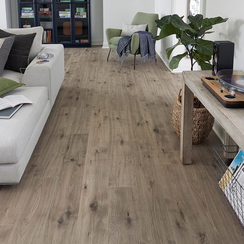 Hickory Laminate Flooring, Waterproof Wood, Waterproof Laminate Flooring, Pergo Flooring, Floor Molding, How To Waterproof Wood, Home Flooring, Wood Laminate Flooring, Vintage Farmhouse Kitchen