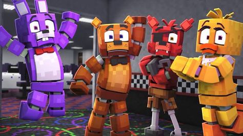 Fazbear And Friends, Minecraft Fnaf, Fnaf Animatronics, Wallpapers Halloween, Vr Chat, Fnaf Book, Animatronic Fnaf, Fnaf Wallpapers, Friends Wallpaper