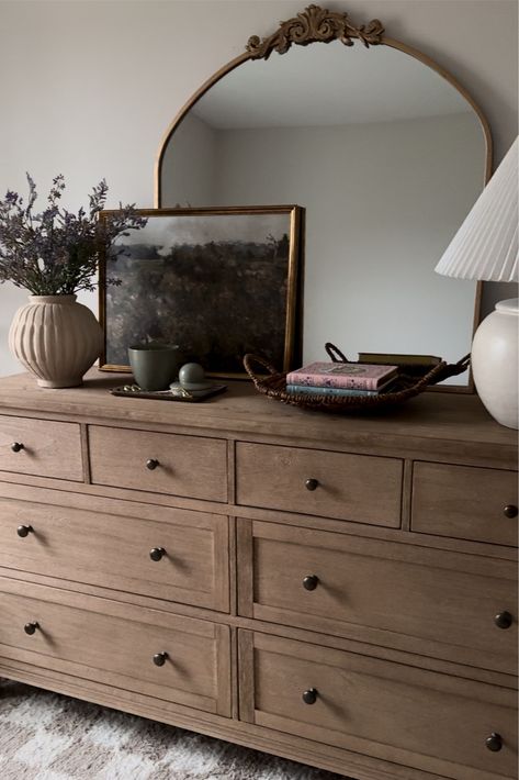 Sausalito 8-Drawer Dresser curated on LTK Long Bedroom Dresser Decor, 2 Dressers Side By Side Master Bedrooms, Big Dressers Master Bedrooms, Moody Dresser Decor, Style Top Of Dresser, Bedroom Mirror Ideas Over Dresser, Beige Dresser Bedroom, Tv Dresser Decor, Dresser Display Ideas