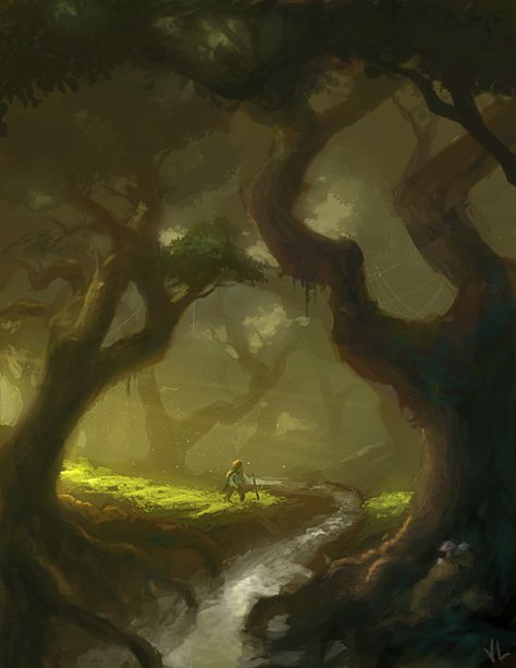 Entering Mirkwood by Venishi.deviantart.com Hobbit Art, Middle Earth Art, Into The West, Tolkien Art, Fantasy Places, Thranduil, Jrr Tolkien, Legolas, Art And Illustration