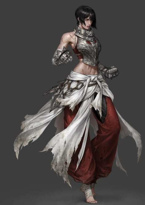 Female Swordsman, Fantasy Fighter, Female Armor, Female Fighter, Character Inspiration Male, Dungeons And Dragons Characters, Game Character Design, Fantasy Armor, Female Character Design