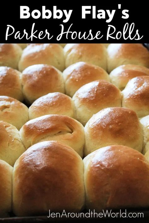 Parker House Rolls Recipe, Easy Yeast Rolls, Homemade Bread Dough, Homemade Yeast Rolls, Yeast Rolls Recipe, Bobby Flay Recipes, Parker House Rolls, Rolls Easy, Homemade Rolls