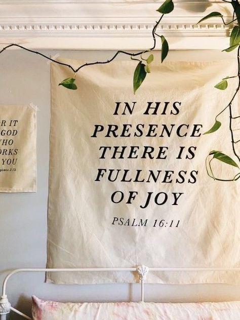 Fullness Of Joy, In His Presence, The Wall, See More, Jesus, Tapestry, Bed, Wall, White