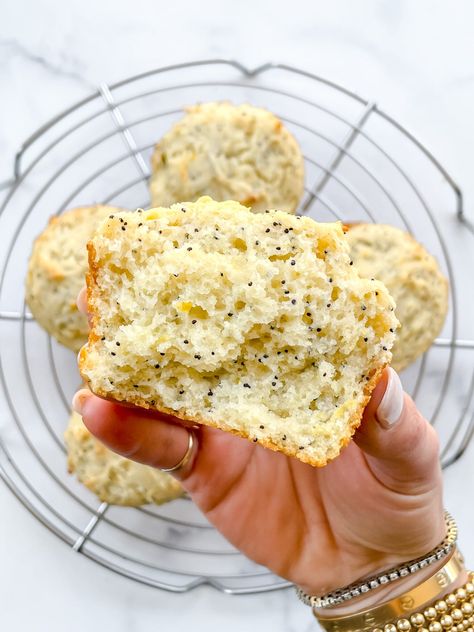 Bakery-Style Lemon Poppy Seed Muffins (Gluten Free) - Kathleen Ashmore % Kathleen Ashmore, Mother's Day Brunch Menu, Poppyseed Muffins, Lemon Poppy Seed Muffins, Muffins Gluten Free, Egg Cups Breakfast, Back To School Breakfast, Whipped Goat Cheese, Seed Muffins