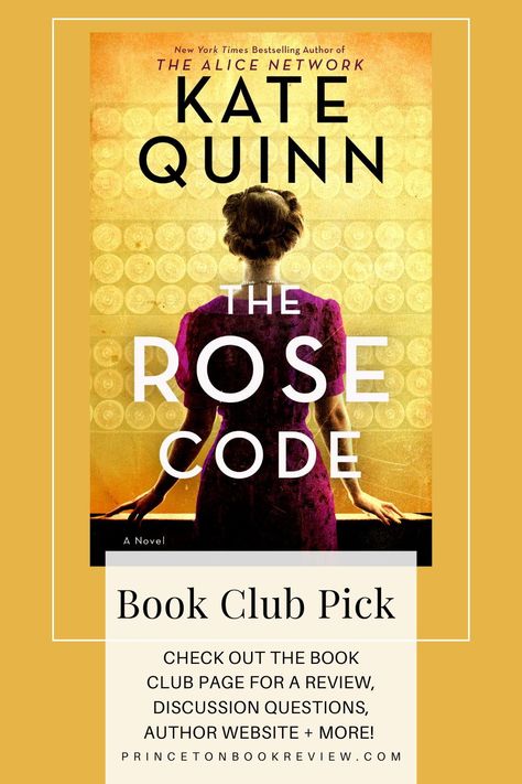 Historical Fiction: Put this page turner on your Books to Read List! It would make an excellent Book Club Book. The Rose Code, Books To Read List, Book Club Discussion Questions, Book Club Discussion, Genre Of Books, Author Website, Book Club Reads, Read List, Book Board