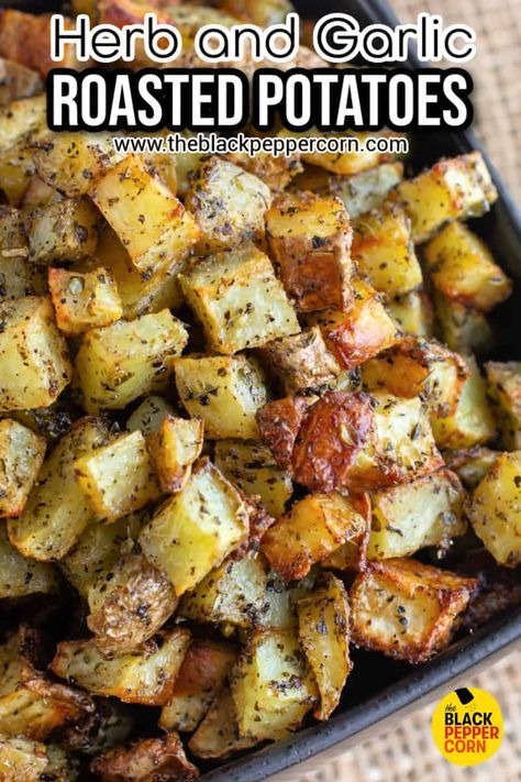 Cast Iron Roasted Potatoes, Roast Potato Seasoning, Oven Roasted Herb And Garlic Parmesan Potatoes, Diced Seasoned Potatoes In Oven, Roasted Potato Seasoning, Toaster Oven Potatoes, Hobo Potatoes In Oven, Garlic Hashbrowns, Oven Potatoes And Onions