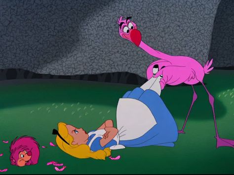 Flamingo Croquet, Croquet Mallet, Alice In Wonderland Cartoon, Disney Movie Scenes, Alice In Wonderland 1951, Alice In Wonderland Aesthetic, Alice In Wonderland Disney, Disney Screencaps, Disney Version