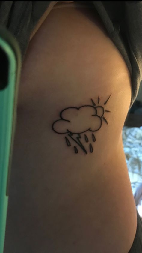 Bipolar disorder tattoo. Bi Polar Tattoos, Faith Tattoo, Cloud Tattoo, Space Tattoo, 1 Tattoo, Get A Tattoo, First Tattoo, Mini Tattoos, Tiny Tattoos