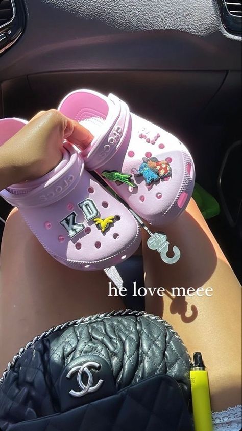 Light Pink Crocs, Croc Outfits, Crocs With Jibbitz, Crocs Fashion, Pink Crocs, Trendy Shoes Sneakers, Hype Shoes, Shoe Inspo, Aesthetic Shoes