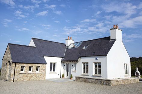 Windows in the Traditional building style House Designs Exterior Ireland, New Build Ireland, Cottage Renovation Exterior, Bungalow Ireland, Irish Bungalow Design, Irish Bungalow, Traditional Irish Cottage, House Exterior Ireland, Traditional Bungalow