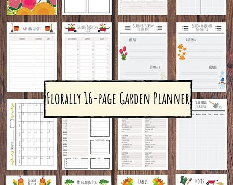 Plants Positivity Planning by FlorallyStore on Etsy Printable Garden Planner, Plant Notebook, Winter Gardening, Plant Journal, Budget Garden, Survival Gardening, Thriving Garden, Garden Planner, Plant Labels