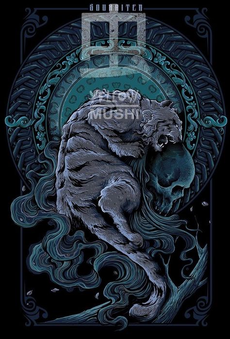 Four Guardians Chinese, Four Guardians, Chinese Emperor, Space Phone Wallpaper, Heavy Metal Art, Merch Design, Asian Tattoos, Tattoo Project, Japanese Tattoo Art