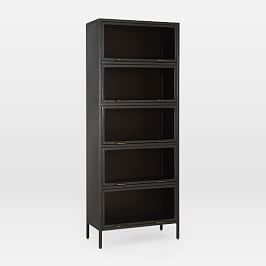 Barrister Cabinet, Contemporary Bookshelf, Display Cabinet Modern, Narrow Bookshelf, Wide Bookcase, Cool Bookshelves, Oversized Furniture, Modern Bookcase, Iron Hardware