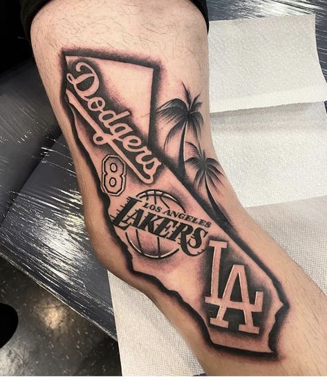 Dodger Tattoos For Women, Top Forearm Tattoos, Cali Tattoo, Lady Tattoo, La Tattoo, Wolf Tattoo Sleeve, Forarm Tattoos, Cool Arm Tattoos, Cool Forearm Tattoos