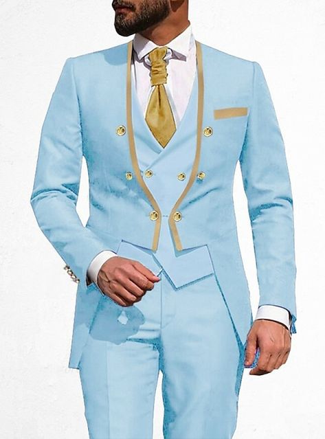 Marriage Costumes For Men, African Men Wedding Outfit, Mens Blue Suit Outfit, Best Wedding Suits For Men, Mens Suits Wedding, Wedding Suits Men Black, Wedding Suits For Men, Donating Hair, Prom For Guys