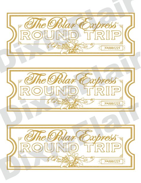 Polar Express Ticket Template Printable - BestTemplatess - BestTemplatess Polar Express Golden Ticket, Golden Ticket Template, Polar Express Ticket, Ticket Ideas, Polar Express Tickets, Polar Express Christmas Party, Ticket Template Printable, Polar Express Theme, Polar Express Party