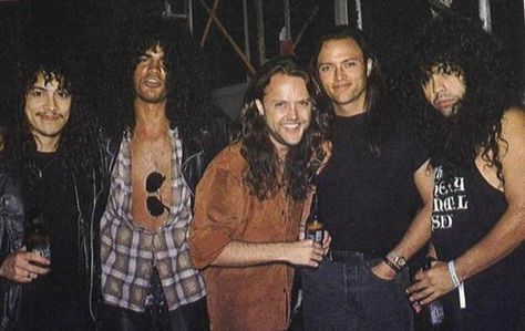 Kirk Hammett, Slash, Lars Ulrich, Geoff Tate and Gonzo  What an amazing group of people! Geoff Tate, Kirk Metallica, Bob Rock, Slayer Band, Metallica Band, Lars Ulrich, Kirk Hammett, Live Photos, Music Pics