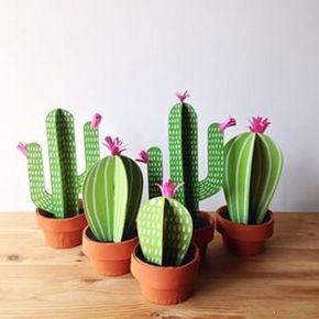 Cactus Centerpiece, Paper Cactus, Paper Succulents, Cactus Craft, Plant Crafts, Cactus Party, Cactus Diy, Paper Plants, Cactus Decor