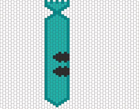 How To Make A Kandi Tie, Kandi Tie Pattern, Miku Kandi, Kandi Tie, Kandi Patterns Cuff, Scene Kandi, Emo Emo, Kandi Cuff Patterns, Kandi Inspo