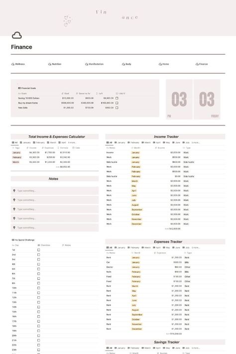 Take Control of Your Finances: Notion Templates for Budgeting, Expense Tracking, and Financial Goals downloadplanner #minimalistplanner #plannerprintable #monthlyplannerpages Notion Template Ideas Finance, Notion Finance Template, Notion Budget Template, Notion Layout, Investment Tracker, Notion Tips, Finance Template, Financial Tracker, Electronics Devices