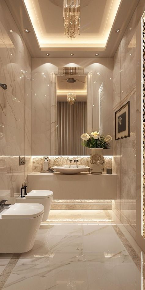 Bathroom Design Styles, Bathroom Decor Luxury, Bathroom Design Decor, Toilet Design, Bathroom Inspiration Decor, Bathroom Design Luxury, Dream Bathrooms, Elegant Bathroom, Decoration Wall