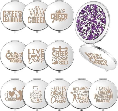 Amazon.com: Sintuff 12 Pcs Cheer Gifts for Cheerleaders Cheerleading Compact Mirror Bulk Cheer for Coach Cheerleader Gifts Folding Pocket Cosmetic Purse Mirror for Cheer Team Stuff Cheerleading Mirror Accessories : Beauty & Personal Care Gifts For Cheerleaders, Cheerleader Gifts, Purse Mirror, Cheer Practice, Mirror Accessories, Cheerleading Gifts, Cheer Gifts, Cheer Team, Compact Mirror