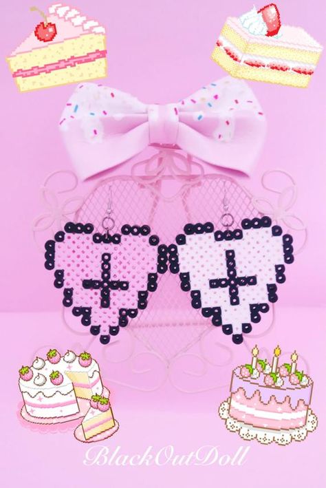 Pixel Ouija Planchette Pastel Magical Cross Witch Craft Earrings Cookie Donut, Heart Donut, Cookie Heart, Heart Shaped Cookie, Cookie Earrings, Craft Earrings, Star Shaped Cookies, Ouija Planchette, Donut Dessert