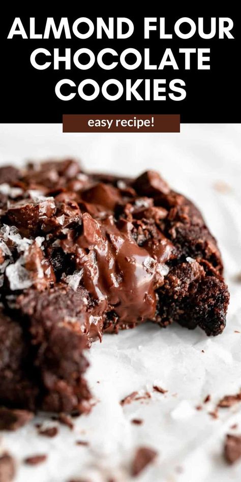 Almond Flour Chocolate Cookies - Eat With Clarity Almond Flour Monk Fruit Cookies, Almond Flour Date Cookies, Air Fryer Almond Flour Cookies, Almond Flour Cookies Recipes, Almond Flour Chocolate Cookies, Almond Flour Recipes Desserts, Keto Chocolate Cookies, Cookies Made With Almond Flour, Cookies With Almond Flour