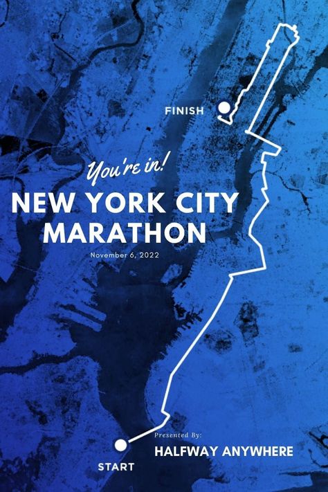 The New York City Marathon is one of the largest in the world. This year, I was lucky enough to win a spot in the race via the lottery. Marathon Advertising, Marathon Poster Design, New York City Marathon, Marathon Design, Running Map, Marathon Poster, Los Angeles Marathon, Running Poster, Marathon Logo