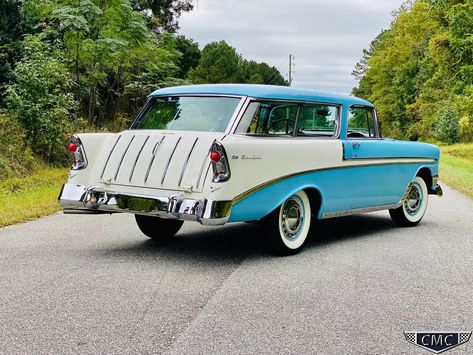 1956 Chevrolet Nomad | Carolina Muscle Cars Inc. Chevy Nomad, 1955 Chevy, Gasoline Engine, Blue Interior, Classic Cars Trucks, Station Wagon, Wheel Cover, Proud To Be, Body Style