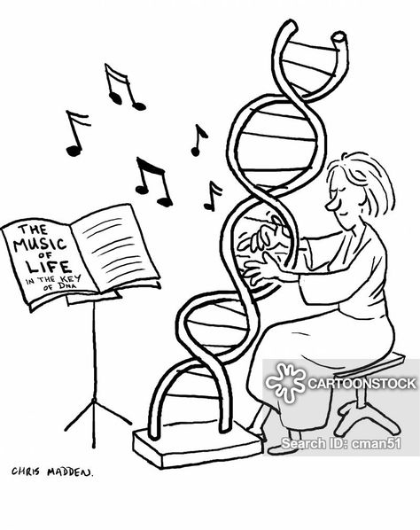 The Music of Life (in the key of dna). Yes Funny, Dna Music, Biology Jokes, Dna Facts, Dna Art, Biology Humor, Mathematics Geometry, Music Cartoon, Genetic Engineering