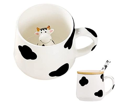 Can be used as a gift for your loved ones, or even for your morning cuppa. Cute surprise at the bottom of every drink! Cow Print Stuff, Ceramic Cow, Kawaii Cups, Xmas Gifts For Her, Cow Mug, Cartoon Cow, Cows Funny, Cute Coffee Mugs, Cool Mugs