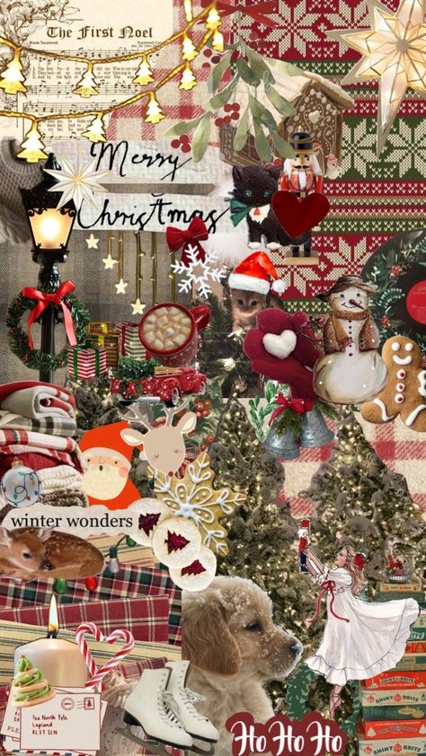 #christmas #christmasaesthetic #winteraesthetic Aesthetic Wallpaper Xmas, Christmas Backgrounds Aesthetic Collage, Christmas Hallmark Aesthetic, Aesthetic Christmas Images, Christmas Aesthetic Board, Christmas Backgrounds Collage, Christmas Core Wallpaper, Cute Christmas Backgrounds Aesthetic, Preppy Christmas Wallpaper Ipad