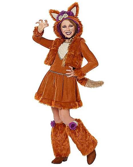 Kids Luxurious Fox Costume – The Signature Collection - Spirithalloween.com Kids Fox Costume, Foxy Costume, Fox Halloween, Home Halloween Costumes, Fox Costume, Fluffy Tail, Last Unicorn, Pink Fox, Fox Ears