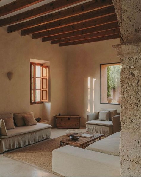 All Sorts Of (@all.sorts.of) • Instagram photos and videos Mallorca House, Restored Farmhouse, Geothermal Energy, Indoor Fireplace, Villa Rental, Stone Flooring, Cozy Space, Luxury Villa, Traditional Techniques