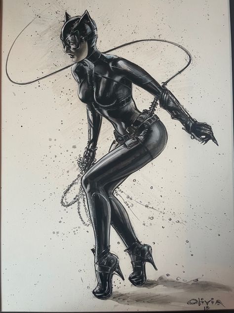 Catwoman Comic Art Catwoman Whip, Catwoman Comic Art, Original Catwoman, Catwoman Comic, Olivia De Berardinis, Bollywood Wedding, Cat Woman Costume, Selling Artwork, Art Archive