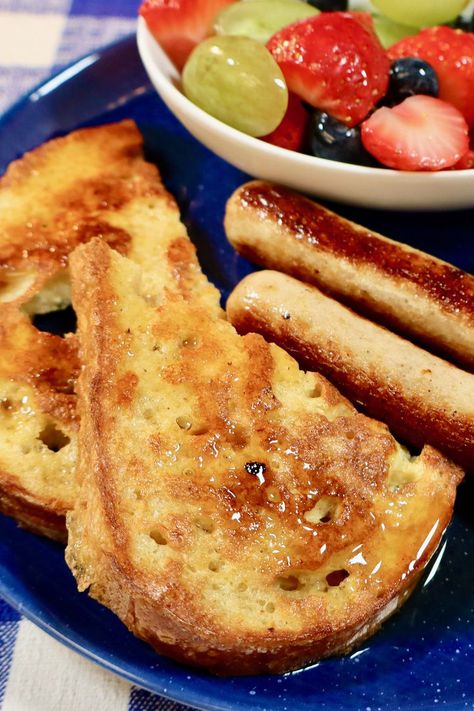 French Toast without Milk French Toast Recipe Without Milk, French Toast Without Milk, Fluffy French Toast, Brunch Sides, Foodie Lover, Food Wishes, French Toast Easy, Holiday Cookie Recipes, Star Food